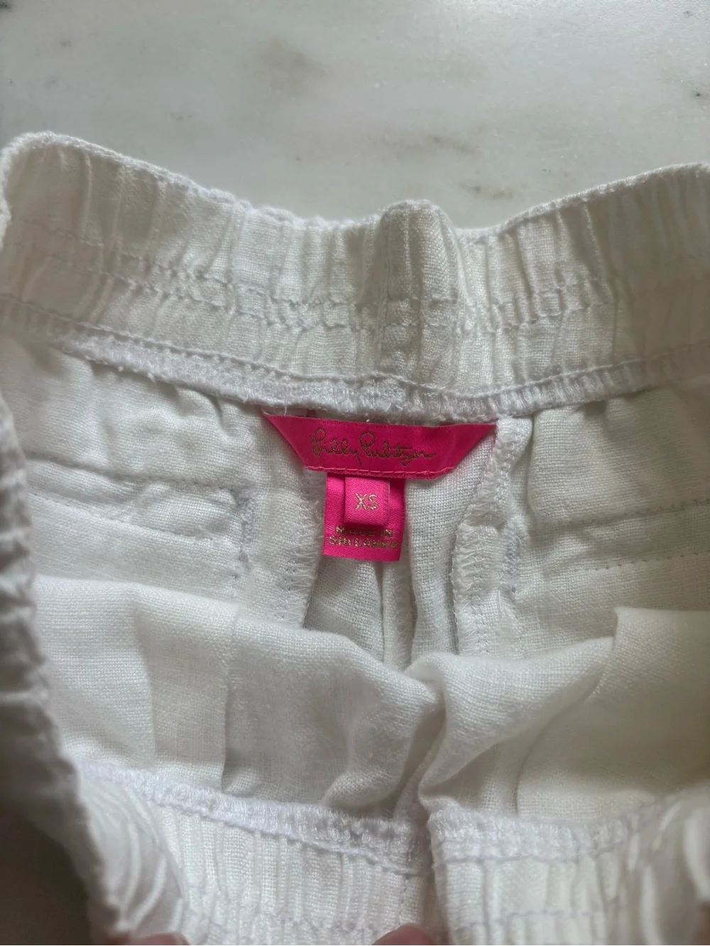 Lilly Pulitzer White Lilo Linen Shorts XS